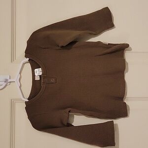 Karibou Kids Long Sleeve Waffle Knit Shirt, 3Y